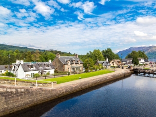 Water gateway in Fort Augustus, Scotland