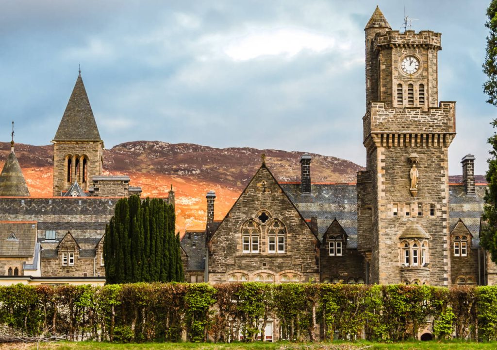 Gothic architecture of the abbey in Fort Augustus