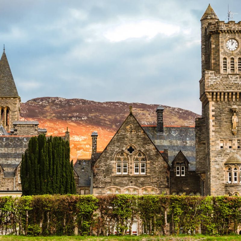 Gothic architecture of the abbey in Fort Augustus