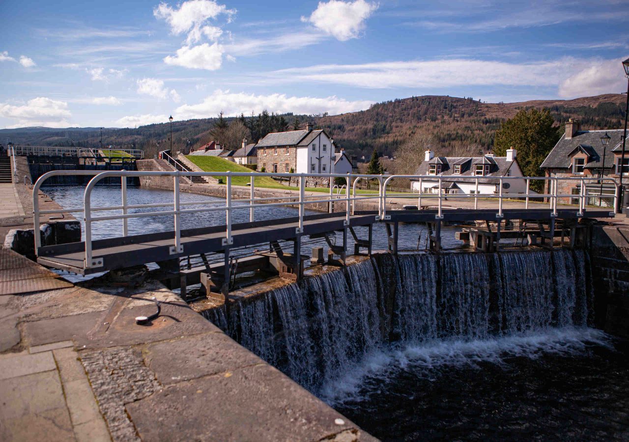 Lock Gates on the Caledonian Canal, Fort Augustus