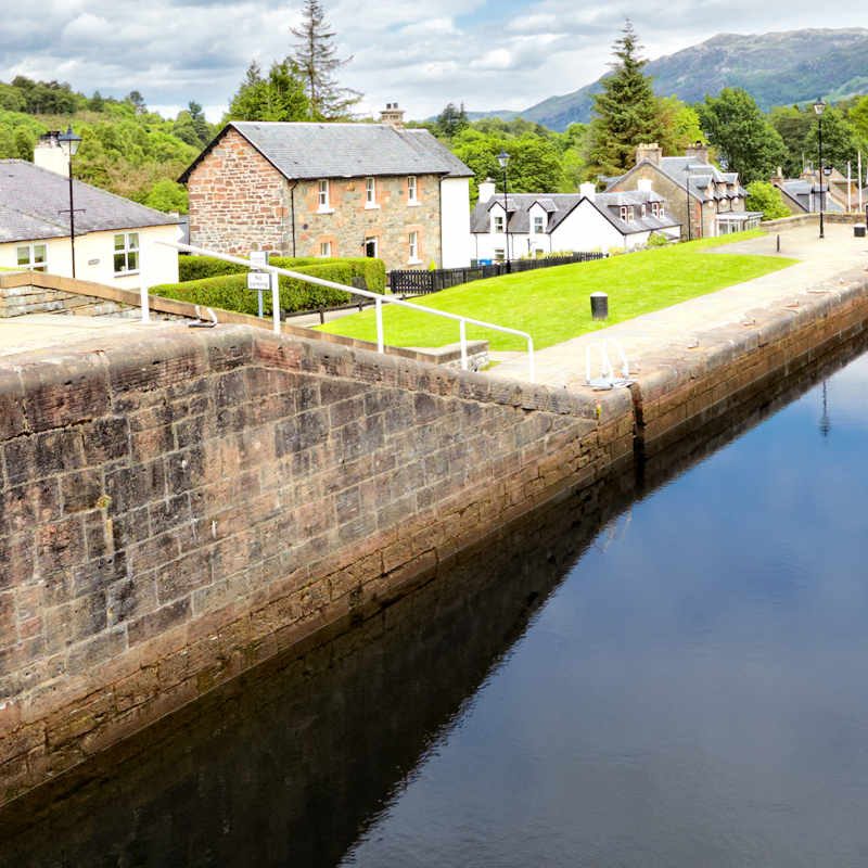 View of Caledonian Canal at Fort Augustus