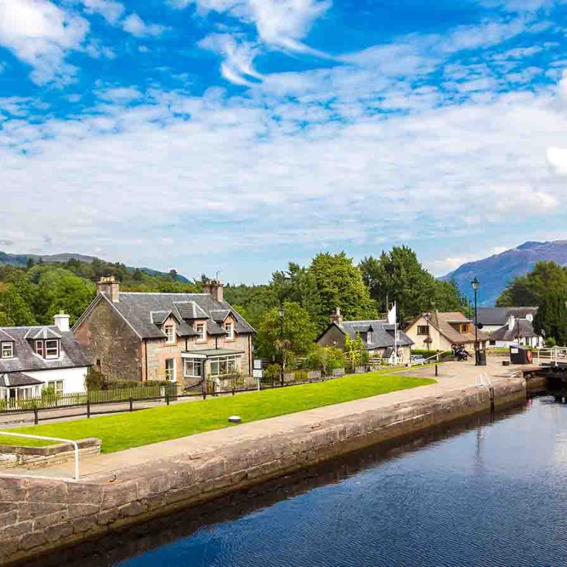 Caledonian Canal at Fort Augustus, cptland