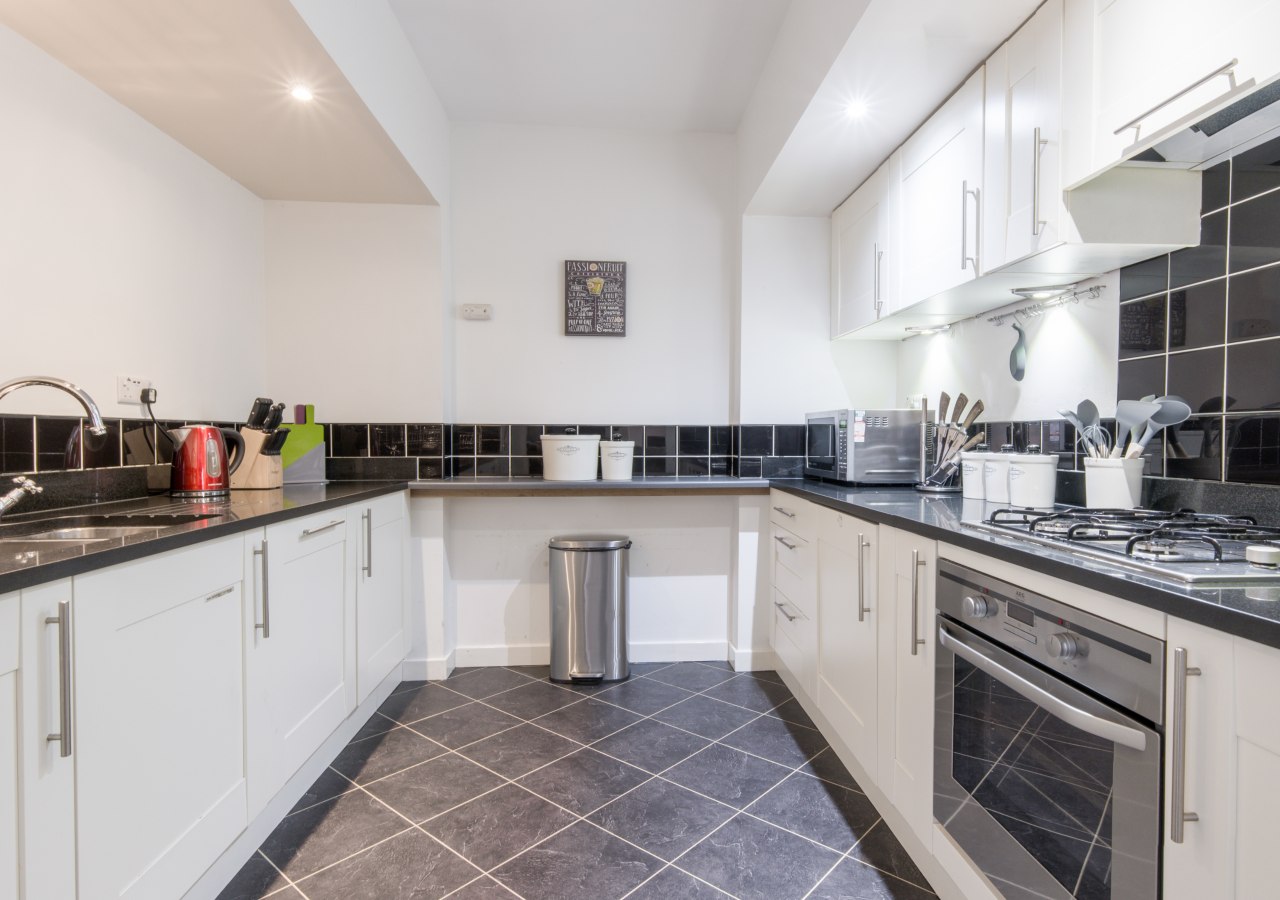 Cottage 2 self catering holiday kitchen. Modern and fully equiped with all you need.