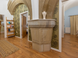 Abbey Church 24 Upper North Aisle Hallway Abbey Church 24 - Upper North Aisle accommodations hall with spectacular archways at Abbey Holidays by Loch Ness