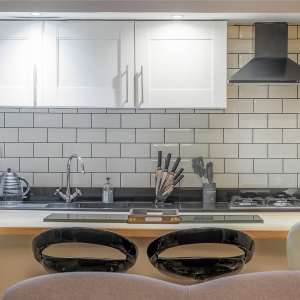 Strath Glass accommodation&#039;s kitchen and dining area at Abbey Holidays Loch Ness