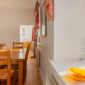 Moat House 2 - Major&#039;s Apartment accommodation&#039;s dining area at Abbey Hoildays Loch Ness