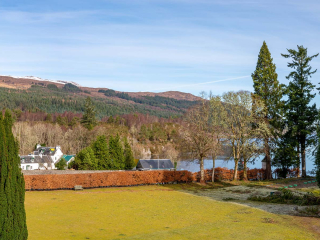The Caledonian - Old School 12 accommodation&#039;s view of Loch Ness and the Abbey&#039;s grounds at Abbey Holidays Loch Ness