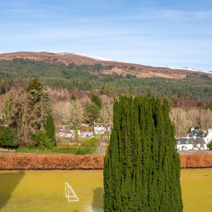 The Caledonian - Old School 12 accommodation&#039;s view of the hills and the Abbey&#039;s grounds Abbey Holidays Loch Ness