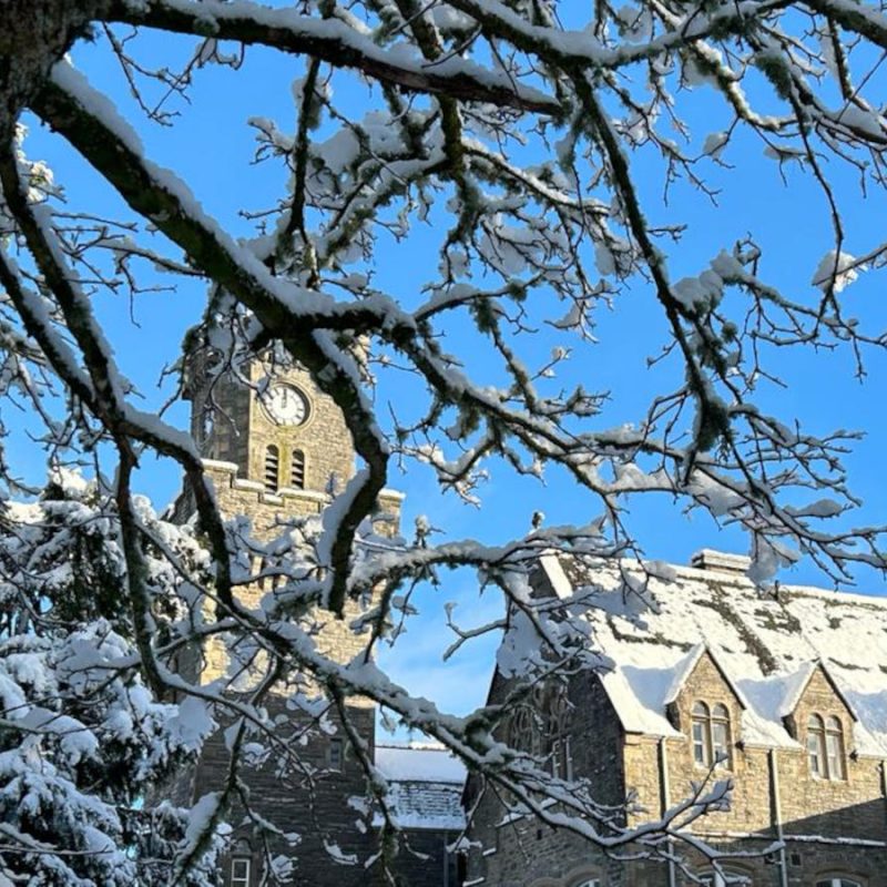 Fort Augustus Abbey in the snow